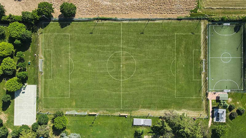 Dettaglio campo da calcio